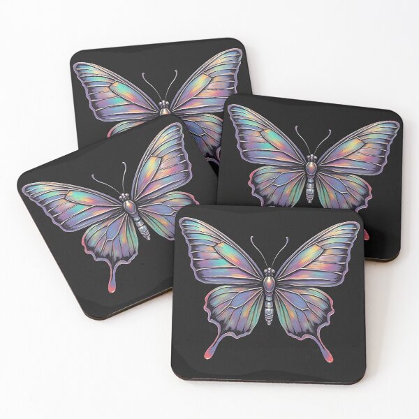 Item preview, Vibrant Butterfly on Black Background designed and sold by Savannah Gibbs.