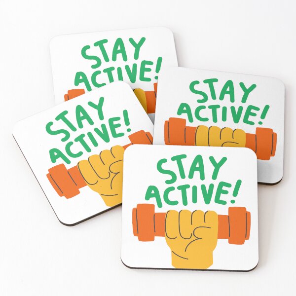 Item preview, STAY ACTIVE! Bold Hand Graphic Design designed and sold by Ramya designs .