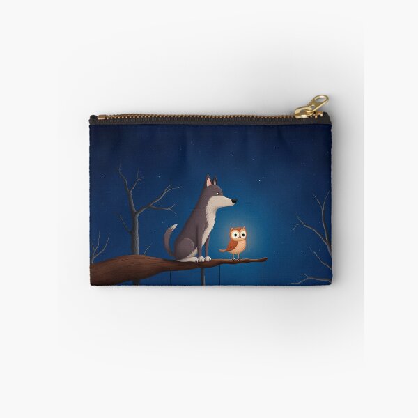 Item preview, Wolf and Owl Under the Night Sky designed and sold by Whimsical Hug.