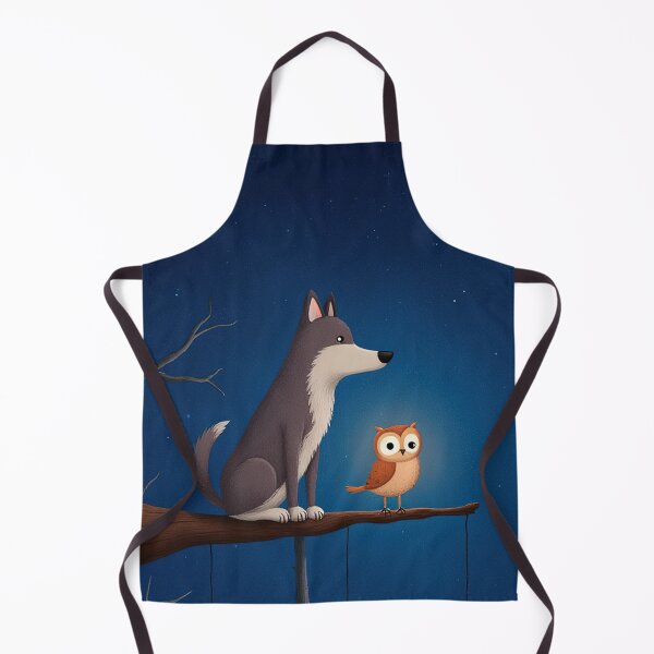 Item preview, Wolf and Owl Under the Night Sky designed and sold by Whimsical Hug.