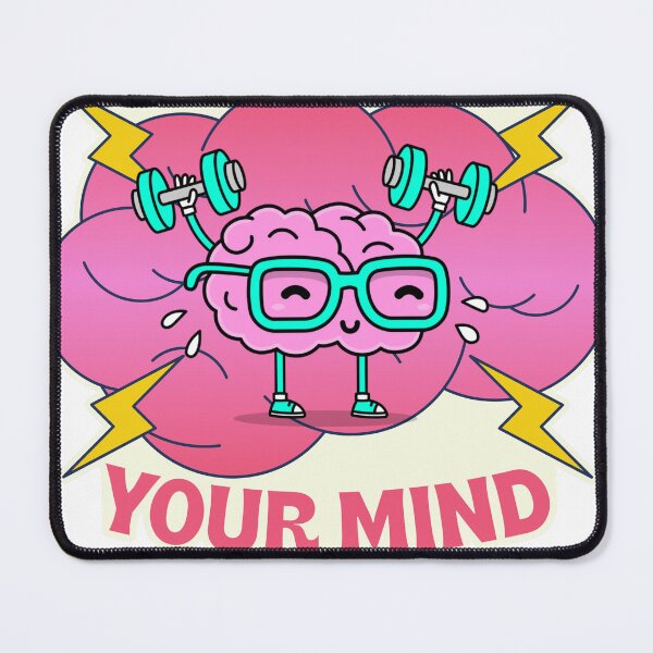 Item preview, Exercise Your Mind Funny Retro Brain designed and sold by Ramya designs .