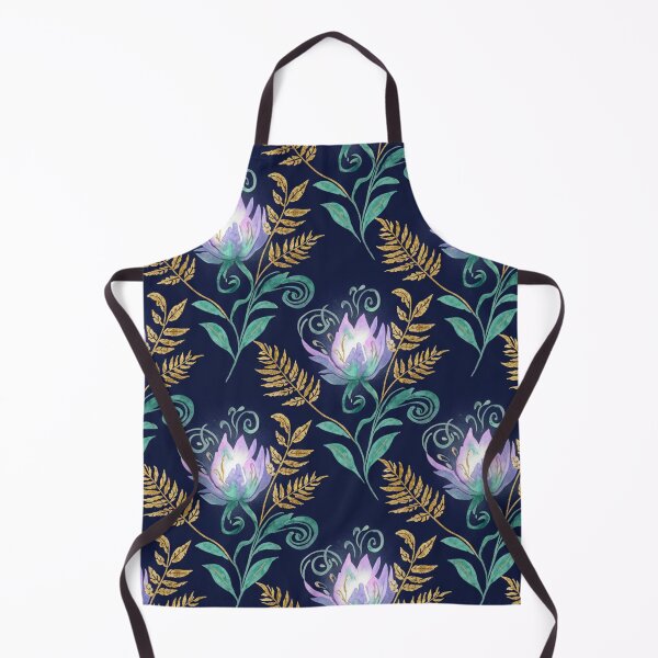 Item preview, Mystical Watercolor Floral Pattern – Dreamy Lilac, Teal & Gold Flowers designed and sold by skysshobu.