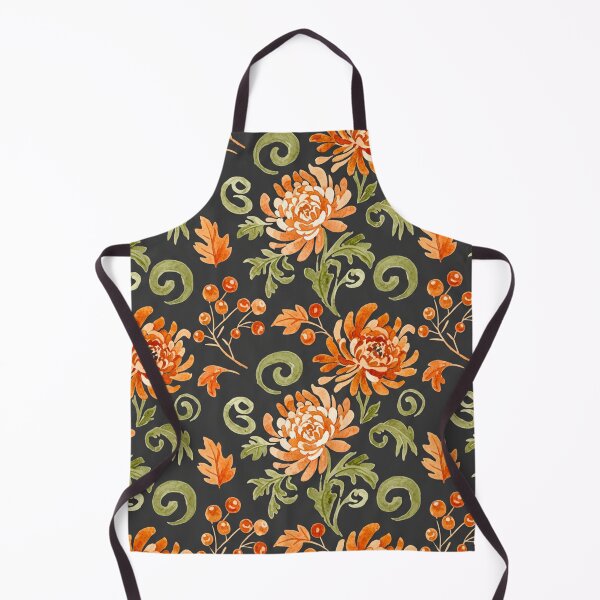 Item preview, Autumn Floral Watercolor Pattern – Cozy Chrysanthemums & Leaves Design designed and sold by skysshobu.
