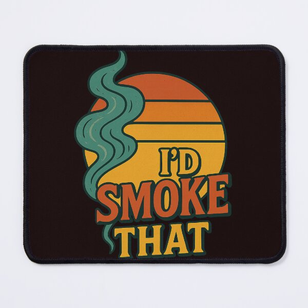 Item preview, I’d Smoke That – Retro Sunset Smoke Art | Vintage Funny Aesthetic Design designed and sold by FrameFlow.