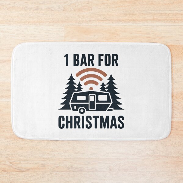 Item preview, Minimal Signal, Maximum Spirit – Wi-Fi Christmas Camper Scene designed and sold by SplashTastic.