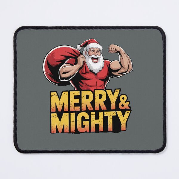 Item preview, Merry & Mighty – Funny Strong Santa Gym Christmas Design designed and sold by HolisticFurArt.