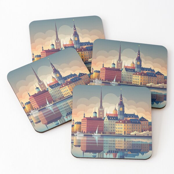 Item preview, Minimalist Stockholm skyline designed and sold by paulrommer.