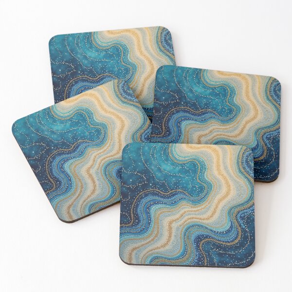 Item preview, Aboriginal Inspired Dot Art - With the Golden Path and Water designed and sold by GrinGalore.