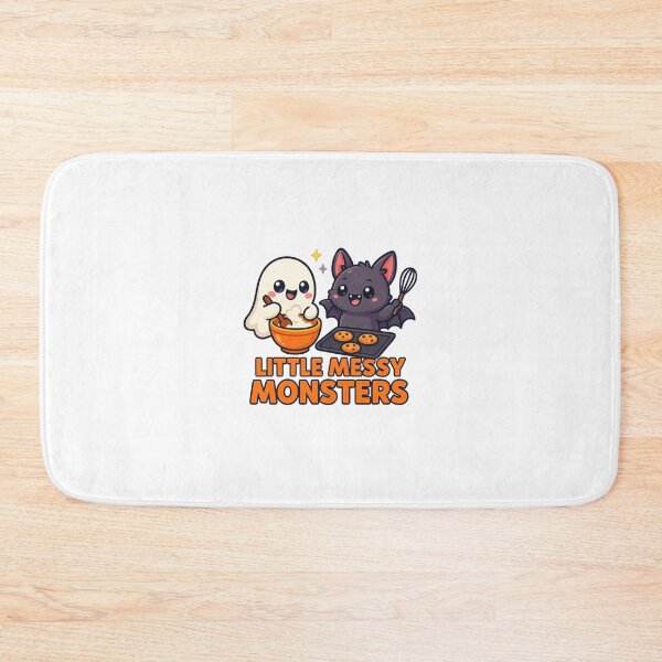 Item preview, Little Messy Monsters – Cute Ghost & Bat Halloween Baking Design designed and sold by LilMessyKitchen.