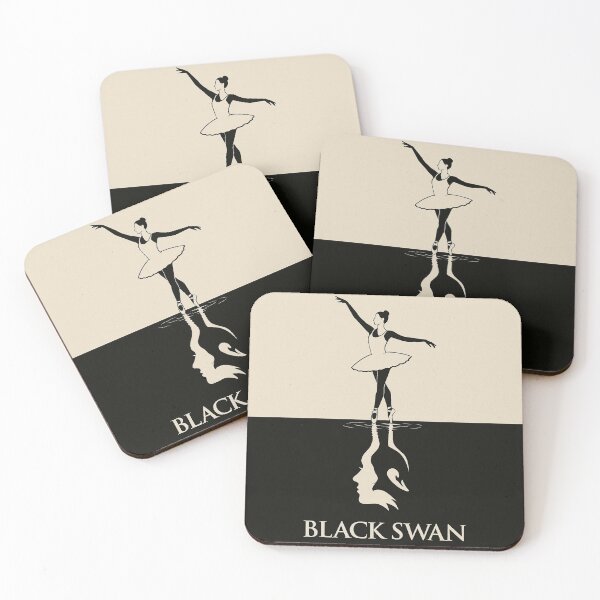 Item preview, Black Swan Minimalist Ballet Poster – Dual Reflection Art Print designed and sold by stillnoir.