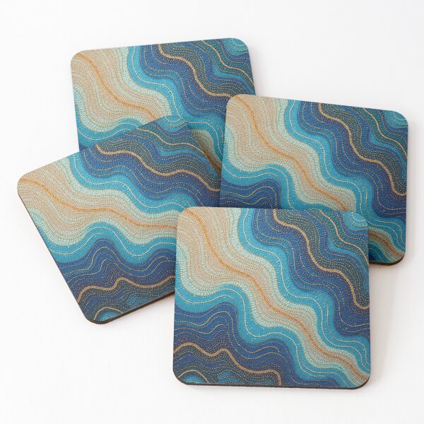 Item preview, Aboriginal Inspired Dot Art - Path Across the Sea designed and sold by GrinGalore.