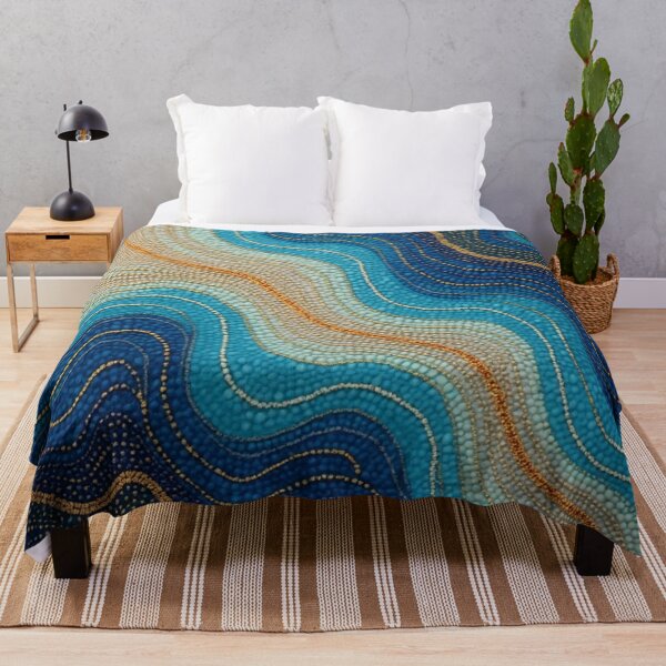 Item preview, Aboriginal Inspired Dot Art - Path Across the Sea designed and sold by GrinGalore.
