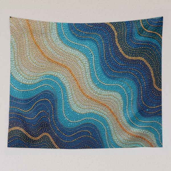 Item preview, Aboriginal Inspired Dot Art - Path Across the Sea designed and sold by GrinGalore.
