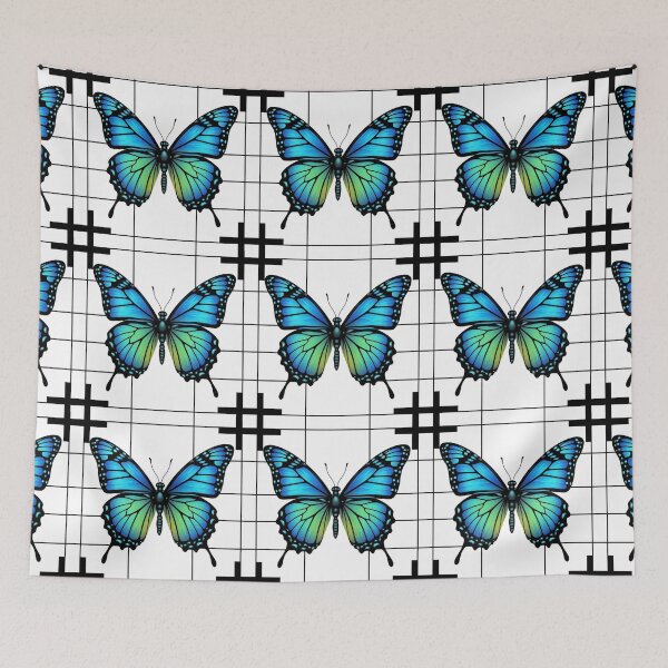 Item preview, Vibrant Butterfly on Geometric Pattern designed and sold by Savannah Gibbs.