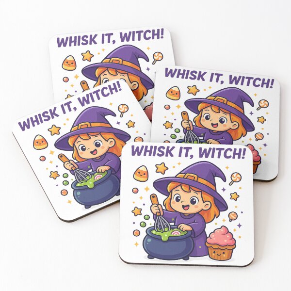 Item preview, Whisk It, Witch! – Cute Halloween Witch Baking in Cauldron designed and sold by LilMessyKitchen.
