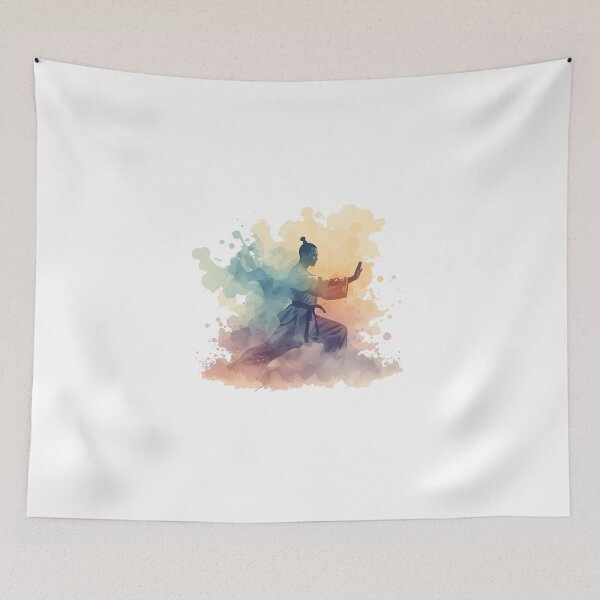 Item preview, Watercolor Shaolin Monk designed and sold by NAIRVANA.