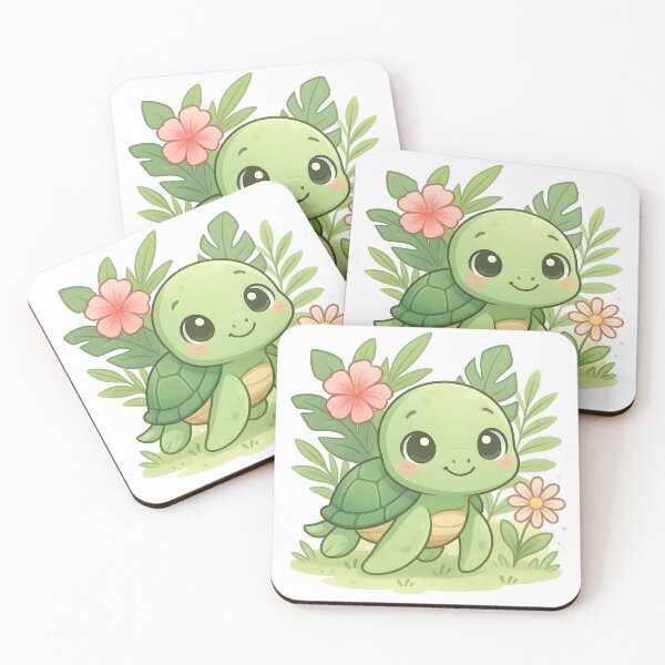 Item preview, Cute Tropical Kawaii Turtle designed and sold by SOFIKACR.