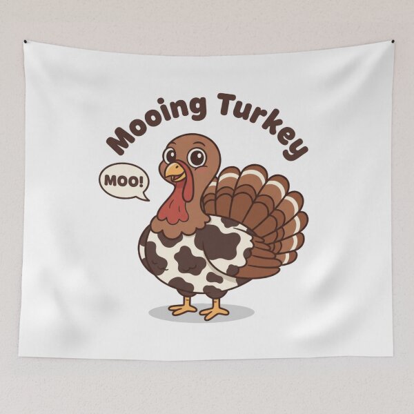 Item preview, Funny Mooing Turkey | Thanksgiving Cow Hybrid T-Rex designed and sold by Wear Sculpt.