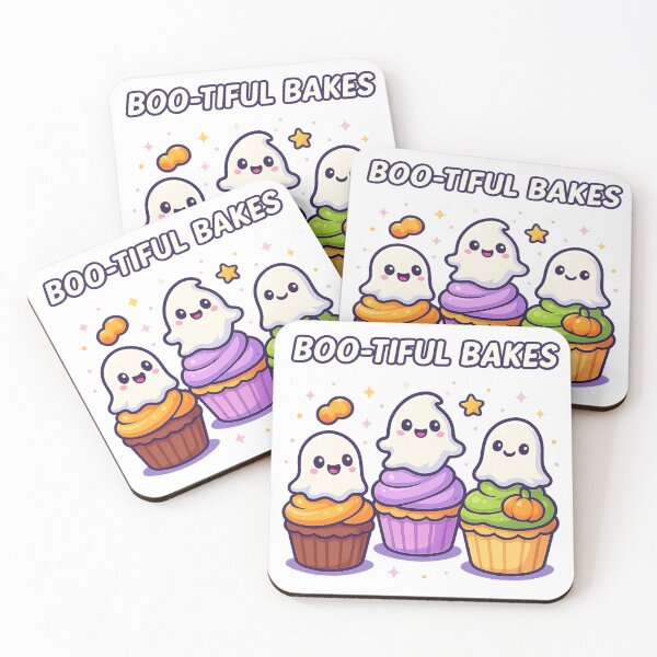 Item preview, Boo-tiful Bakes – Cute Ghost Cupcakes Halloween Design designed and sold by LilMessyKitchen.