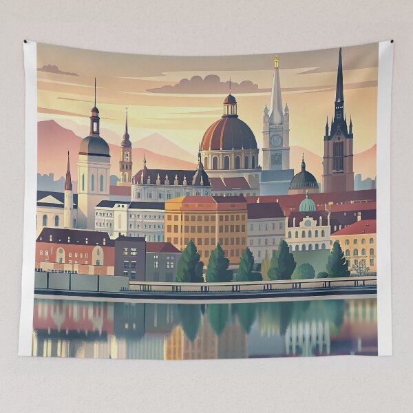 Item preview, Minimalist skyline of Vienna designed and sold by paulrommer.