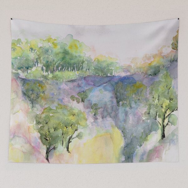 Item preview, Shadowy Gully Watercolour Painting designed and sold by Heatherian.
