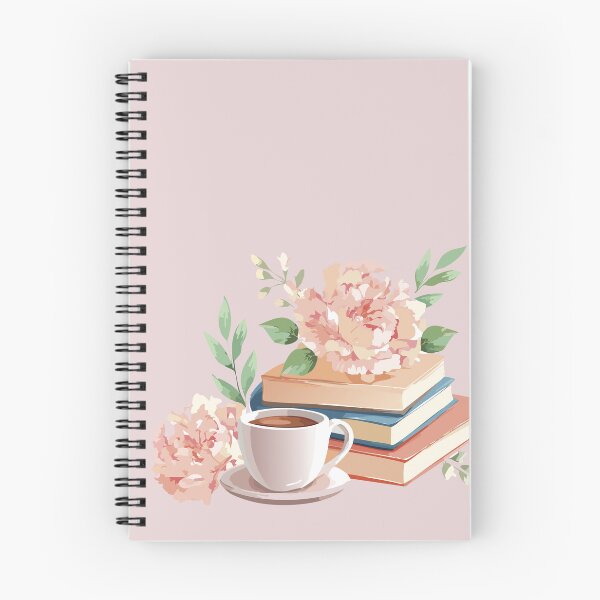 Item preview, Pegatina de libro acogedor y café: estética literaria floral pastel designed and sold by GrybDesigns.