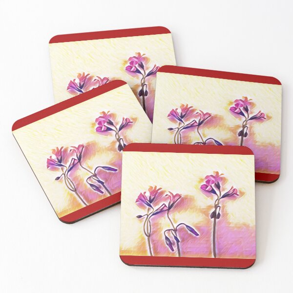 Item preview, Three Wild Flowers in pastel pink and yellow: A floral mix watercolour design  designed and sold by Art-by-Nade.