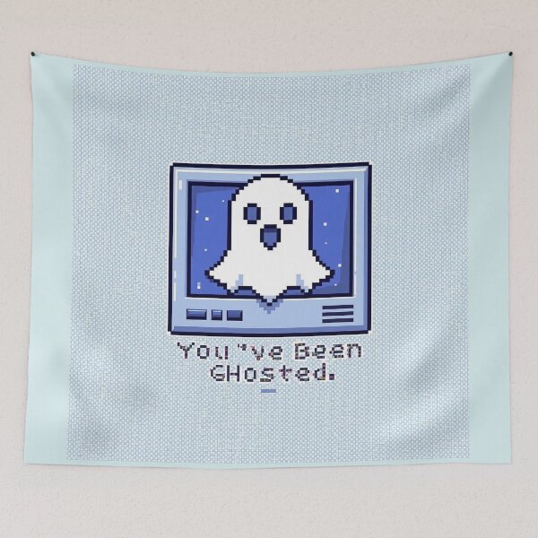Item preview, You've Been GH0sted – Retro Pixel Art Ghost on Screen designed and sold by calm-style.