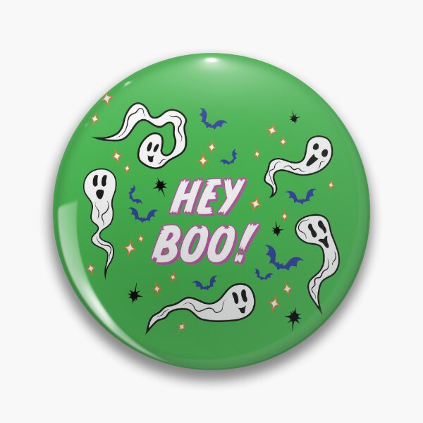 Item preview, Hey Boo! Ghosts Print - Slime Green designed and sold by Daniel Bevis Design.