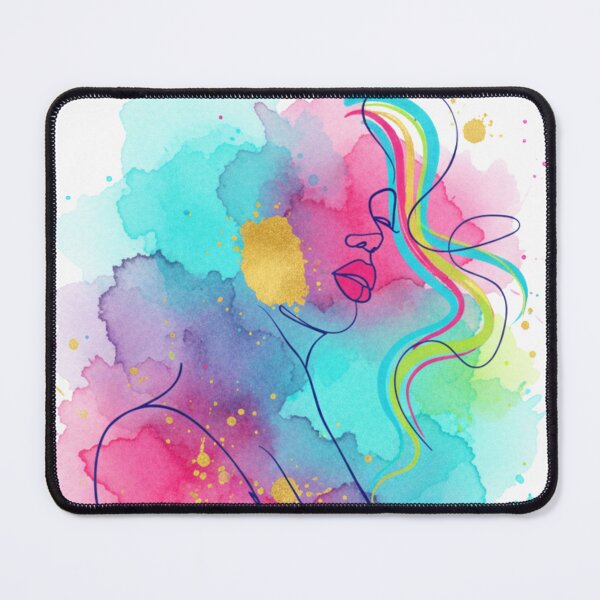 Item preview, Colorful One Line Woman Portrait tshirt designed and sold by anandsiva2703.