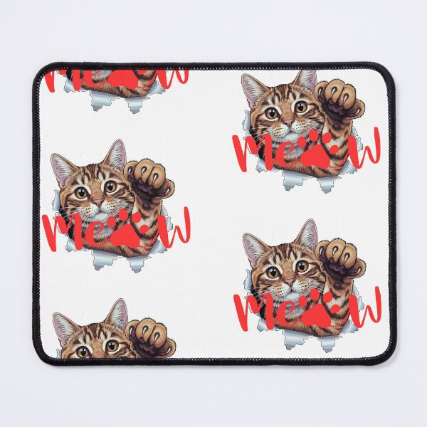 Item preview, Cat with meow quote designed and sold by Kinkalow.