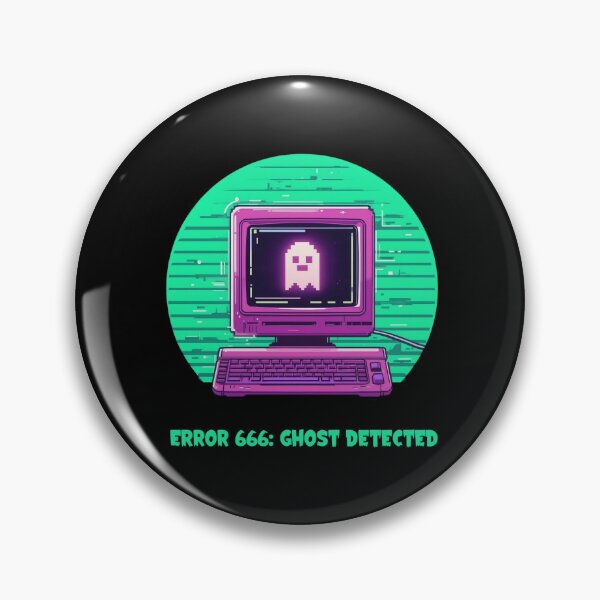 Item preview, Error 666: Ghost Detected – Retro Computer Halloween Glitch designed and sold by calm-style.