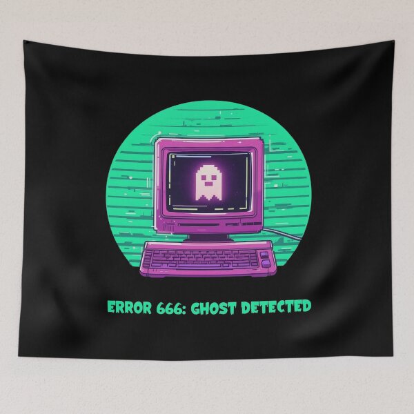 Item preview, Error 666: Ghost Detected – Retro Computer Halloween Glitch designed and sold by calm-style.
