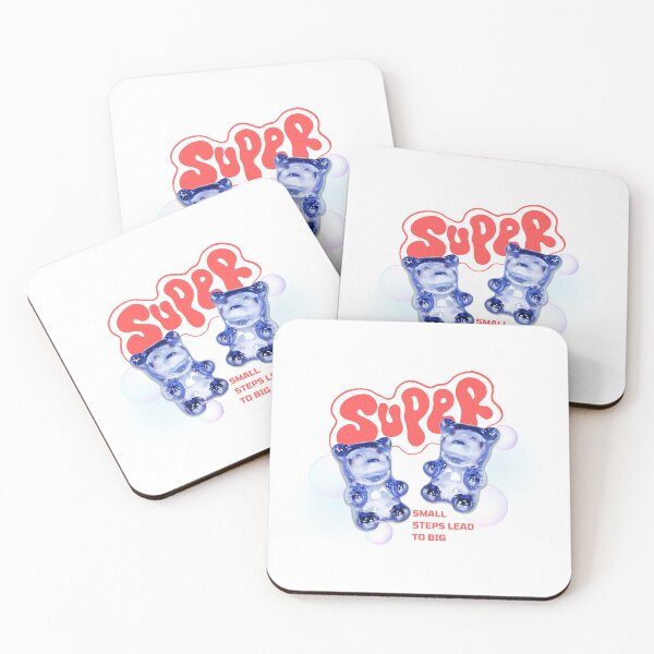 Item preview, SUPER Gummy Bear Graphic — Y2K Vaporwave Motivational Design designed and sold by Colorful-Garden.