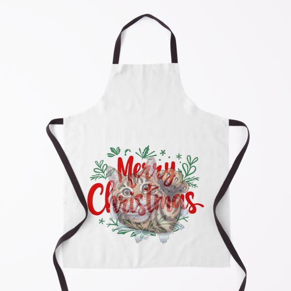 Item preview, Cat wishing Merry Christmas designed and sold by Kinkalow.