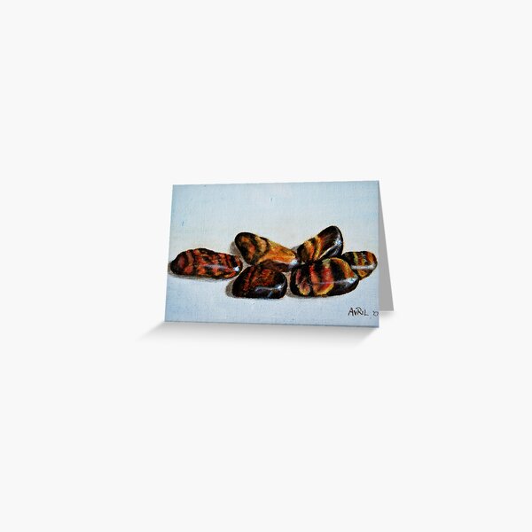 "Tigereye Stones" - Oil Painting Greeting Card