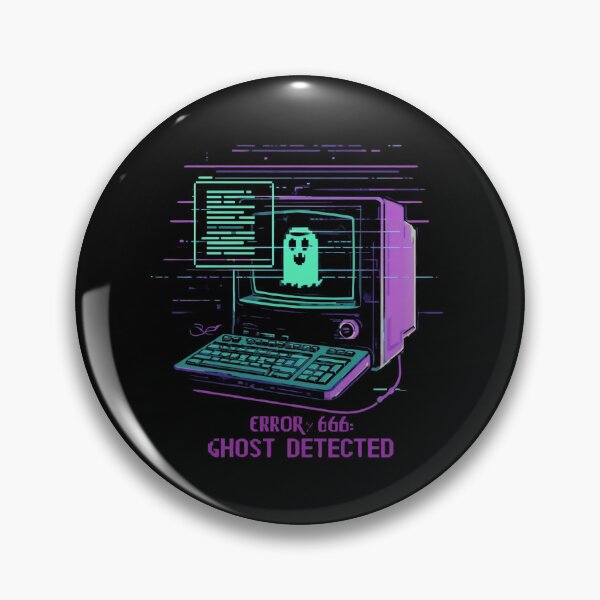 Item preview, Error 666: Ghost Detected – Glitch Computer Ghost Vaporwave designed and sold by calm-style.