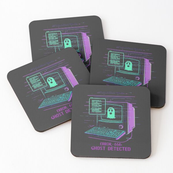 Item preview, Error 666: Ghost Detected – Glitch Computer Ghost Vaporwave designed and sold by calm-style.