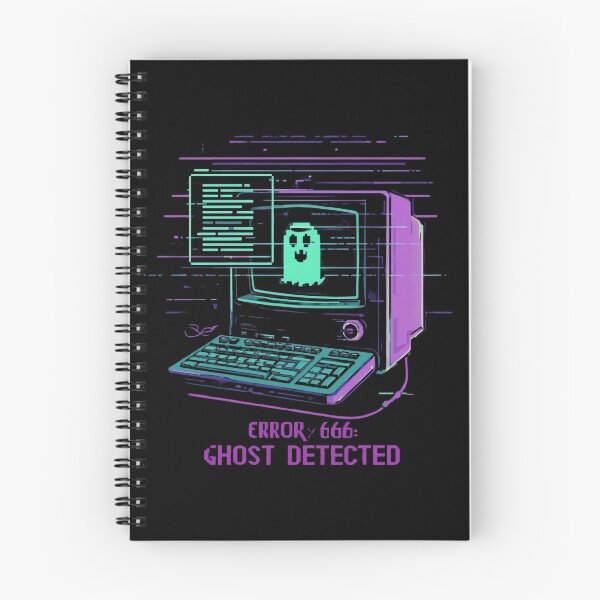 Item preview, Error 666: Ghost Detected – Glitch Computer Ghost Vaporwave designed and sold by calm-style.