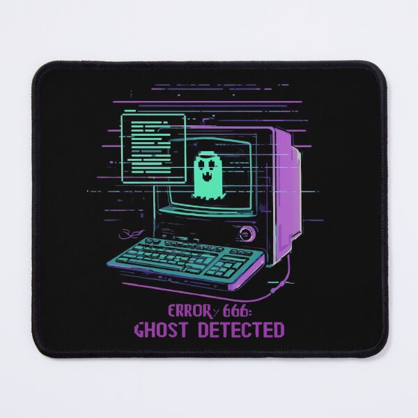 Item preview, Error 666: Ghost Detected – Glitch Computer Ghost Vaporwave designed and sold by calm-style.