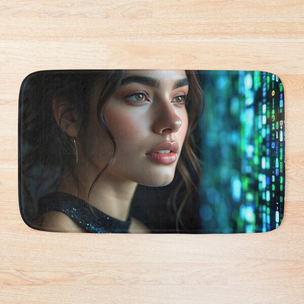 Item preview, Cyberpunk Digital Goddess with Matrix Code – Tech Fantasy Art for Phone Cases designed and sold by PrintGood.