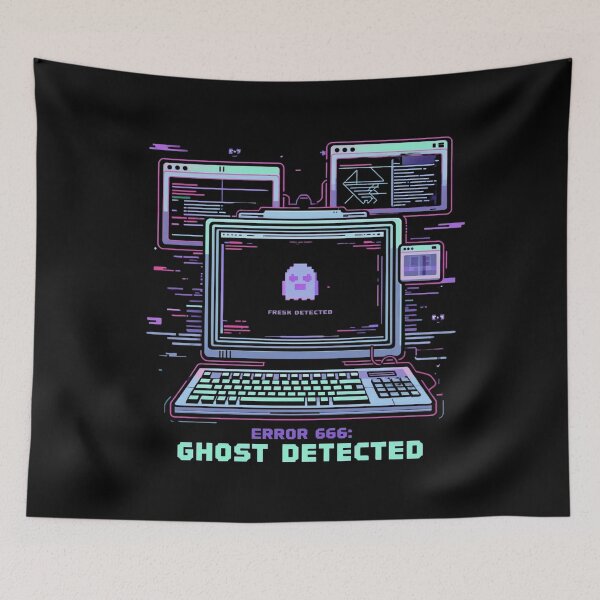 Item preview, Error 666: Ghost Detected – Multi-Screen Cyber Ghost Design designed and sold by calm-style.