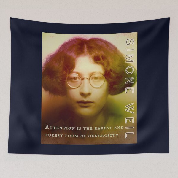 Item preview, Simone Weil quote: Attention is the rarest and purest form of generosity. designed and sold by artbleed.