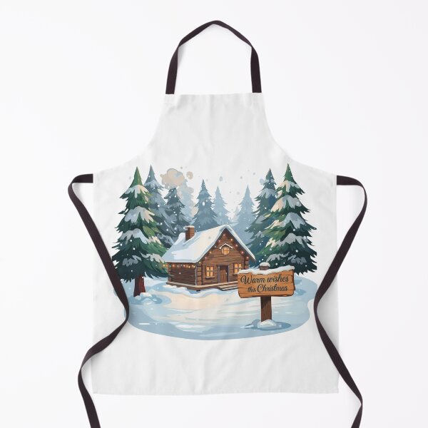 Item preview, Cartoon winter cabin in snowy landscape. Use for children's books, holiday cards, or educational materials designed and sold by PWDigitalArt.