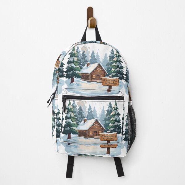 Item preview, Cartoon winter cabin in snowy landscape. Use for children's books, holiday cards, or educational materials designed and sold by PWDigitalArt.