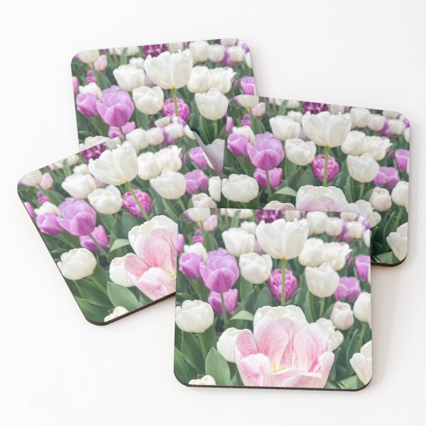 Item preview, Soft Pink, Purple and White Tulip Field in Spring Light designed and sold by Be Captured by Brittany Emma.