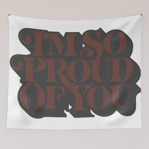 Item preview, I'm So Proud Of You Retro Motivational Message designed and sold by andry01.