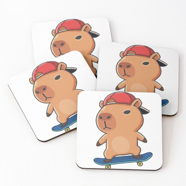 Item preview, Cool Capybara Skateboarder | Rad Capy on a Board | Skater Life Vibes designed and sold by CharmedByCharm.