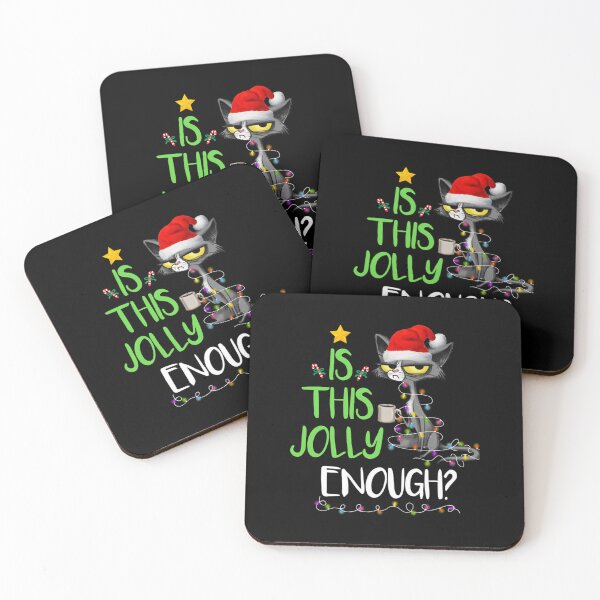 Item preview, Is This Jolly Enough Black Cat Merry Christmas designed and sold by pralltanetis.
