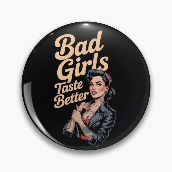 Item preview, Bad Girls Taste Better  Retro Tattoo Pin-Up designed and sold by ArtFeverShop.